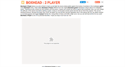 Desktop Screenshot of boxhead2player.net